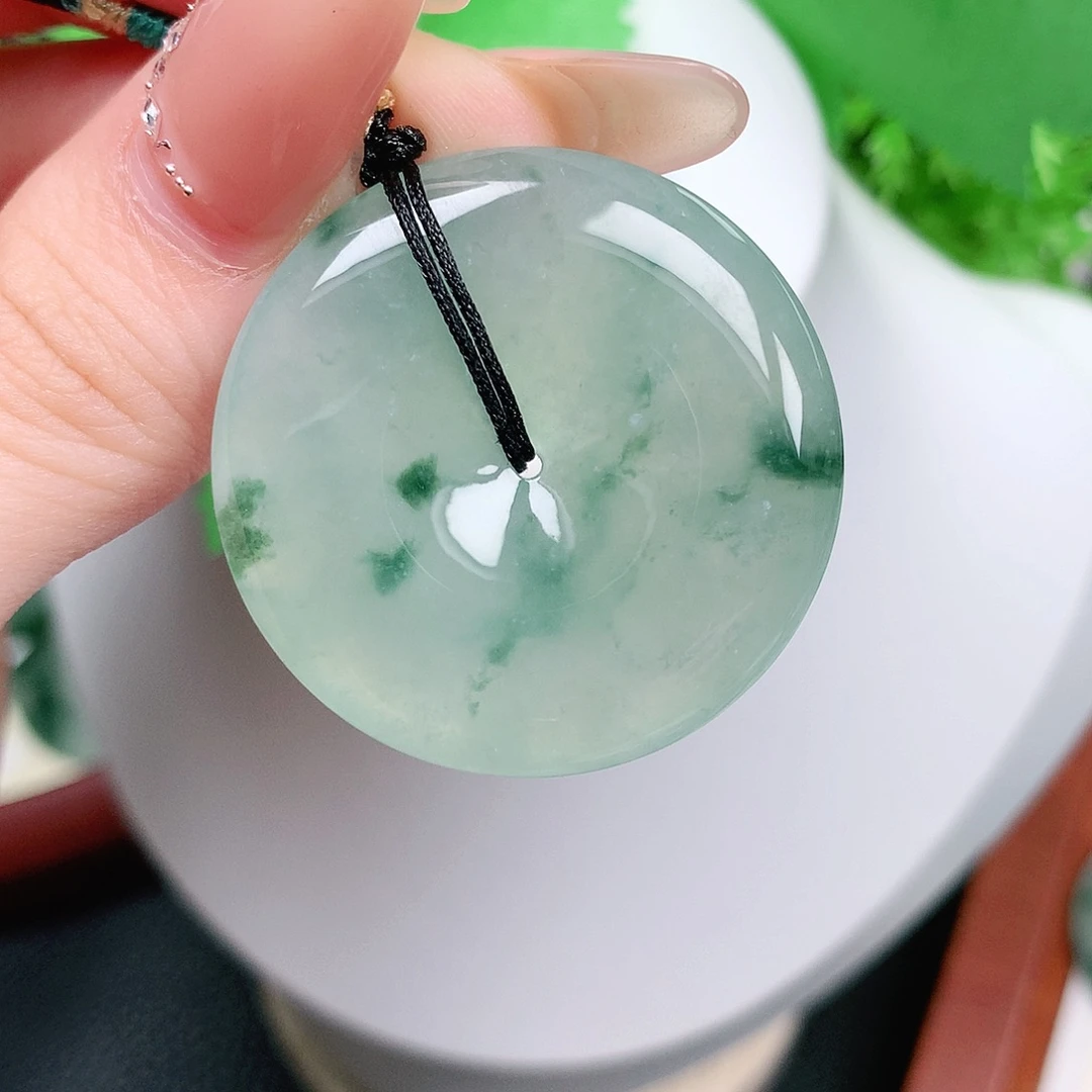 翡翠未镶嵌颈饰平安35-6.2