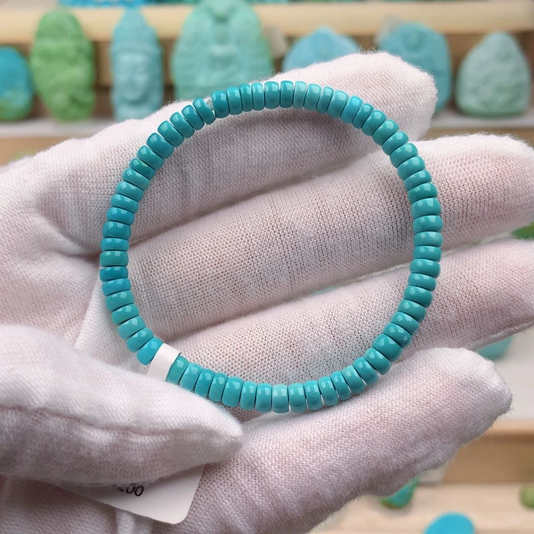 未镶嵌绿松石珠宝奇石4.3mm