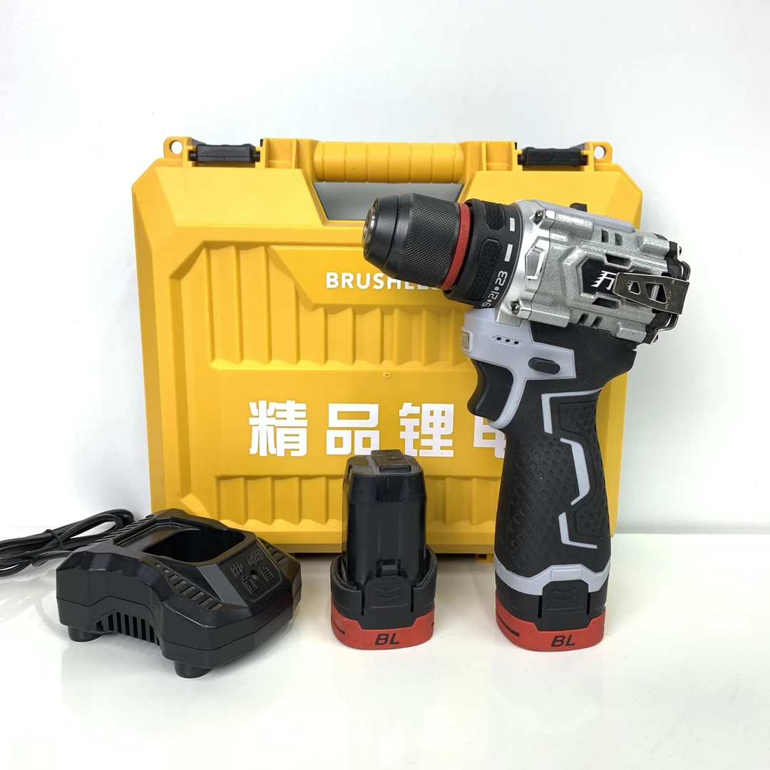 160N【铝合金机身】大扭矩纯铜无刷小钢炮手电钻充电钻多功能