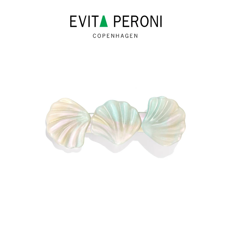 Evita Peroni/依慧达“海贝系列”轻奢百搭超仙幻彩气质边夹DB