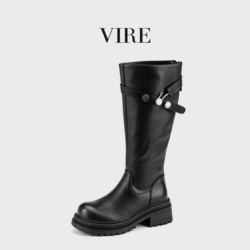 阿芙莎联名 VIRE/RX101法式舒适简约休闲复古厚底冬季加绒长靴B