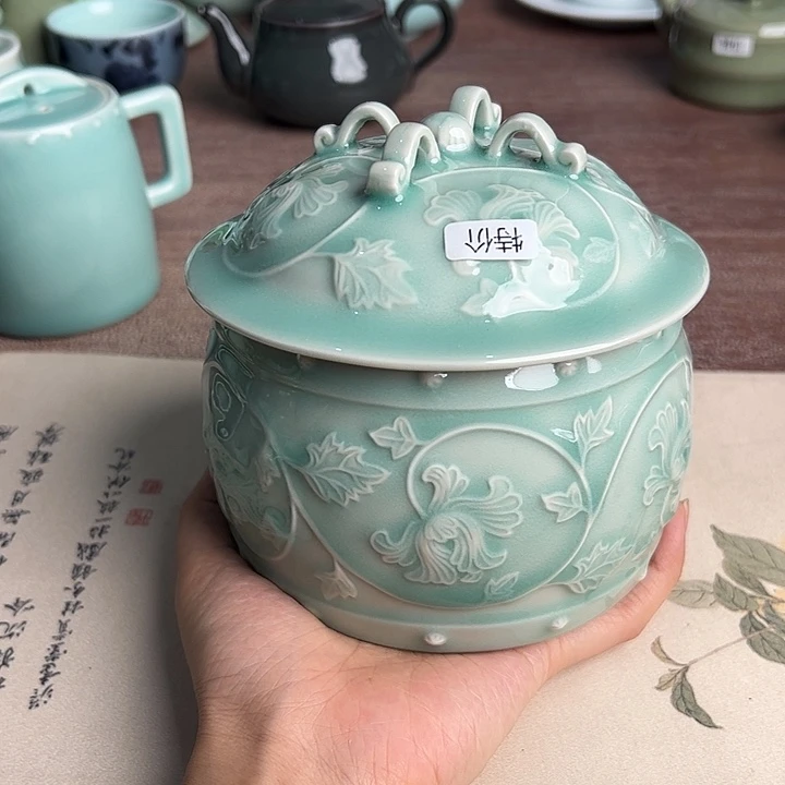 龙泉云间青瓷小米茶器