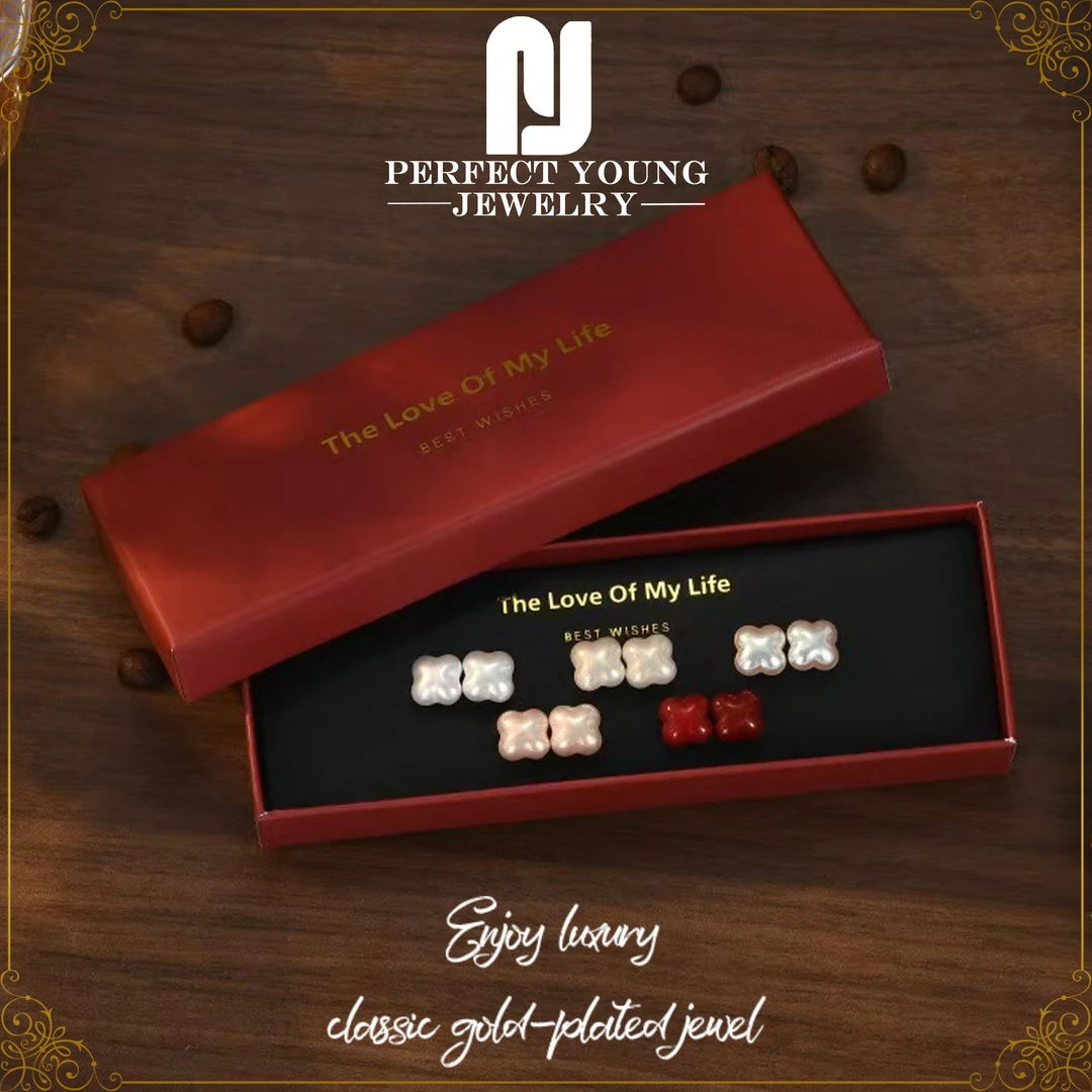 【四叶星语】英⭐Prefect&Young五对时尚12咪耳钉套装Z-8877