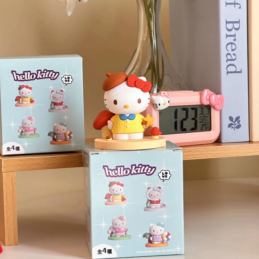 正版小红书爆款同款盲盒四季哈喽凯蒂猫hellokitty摆件