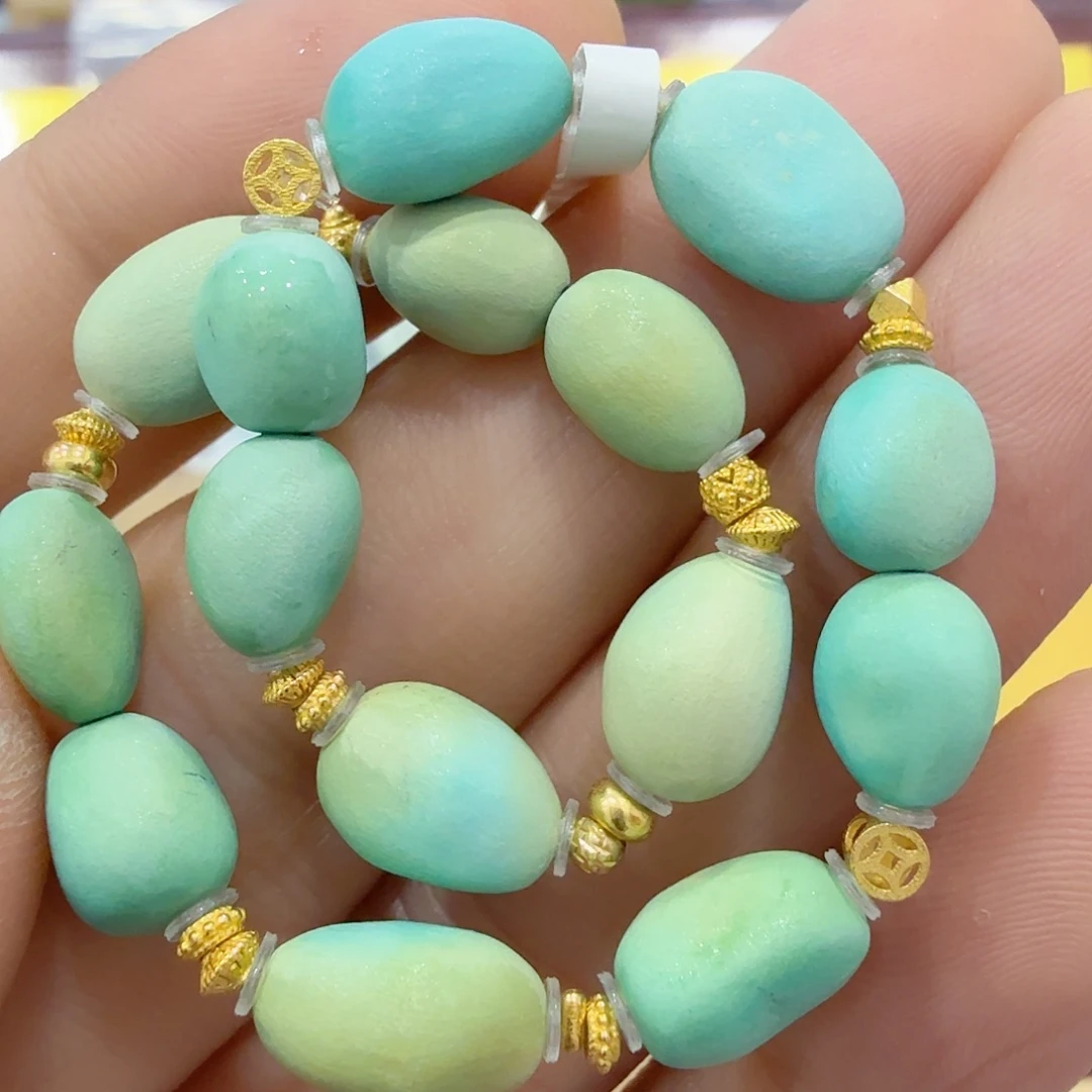绿松石18K金镶嵌配饰