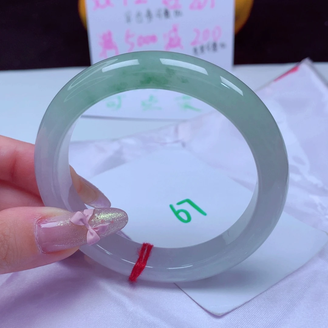 未镶嵌手镯翡翠天然缅甸翡翠A货手镯 67号