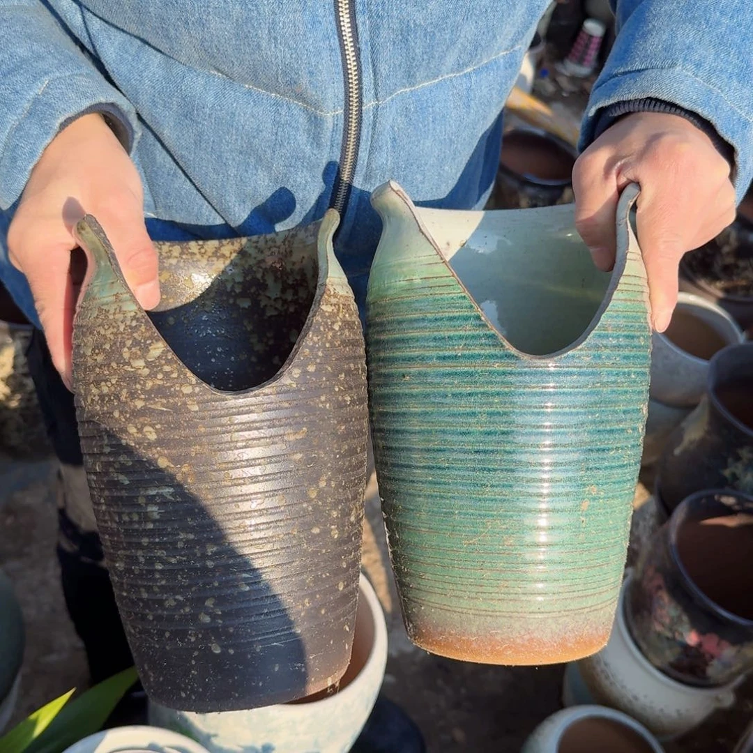 紫砂摆件口15高25（两个缺口