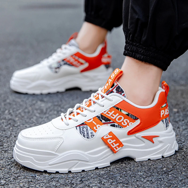 2025春季新款男鞋潮百搭跑步男士运动单鞋韩版休闲鞋子厚底老爹鞋