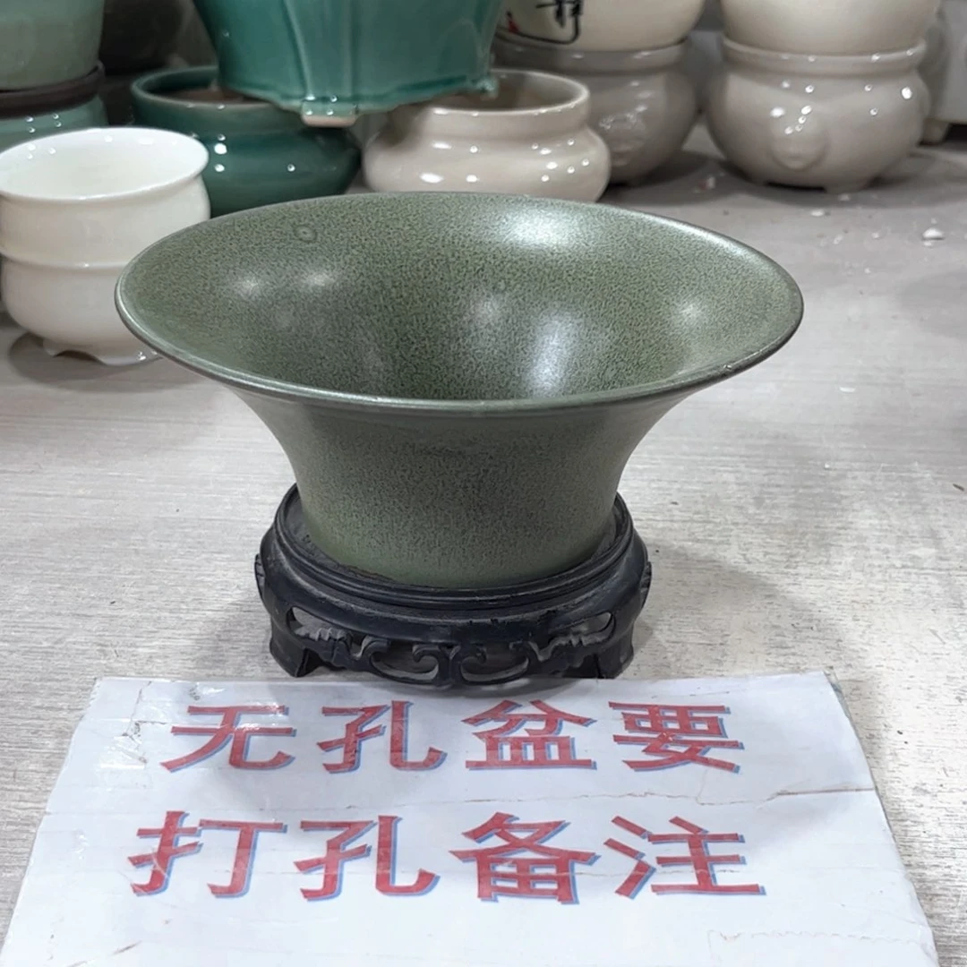 口径 16*6.5陶瓷绿植多肉微瑕花盆