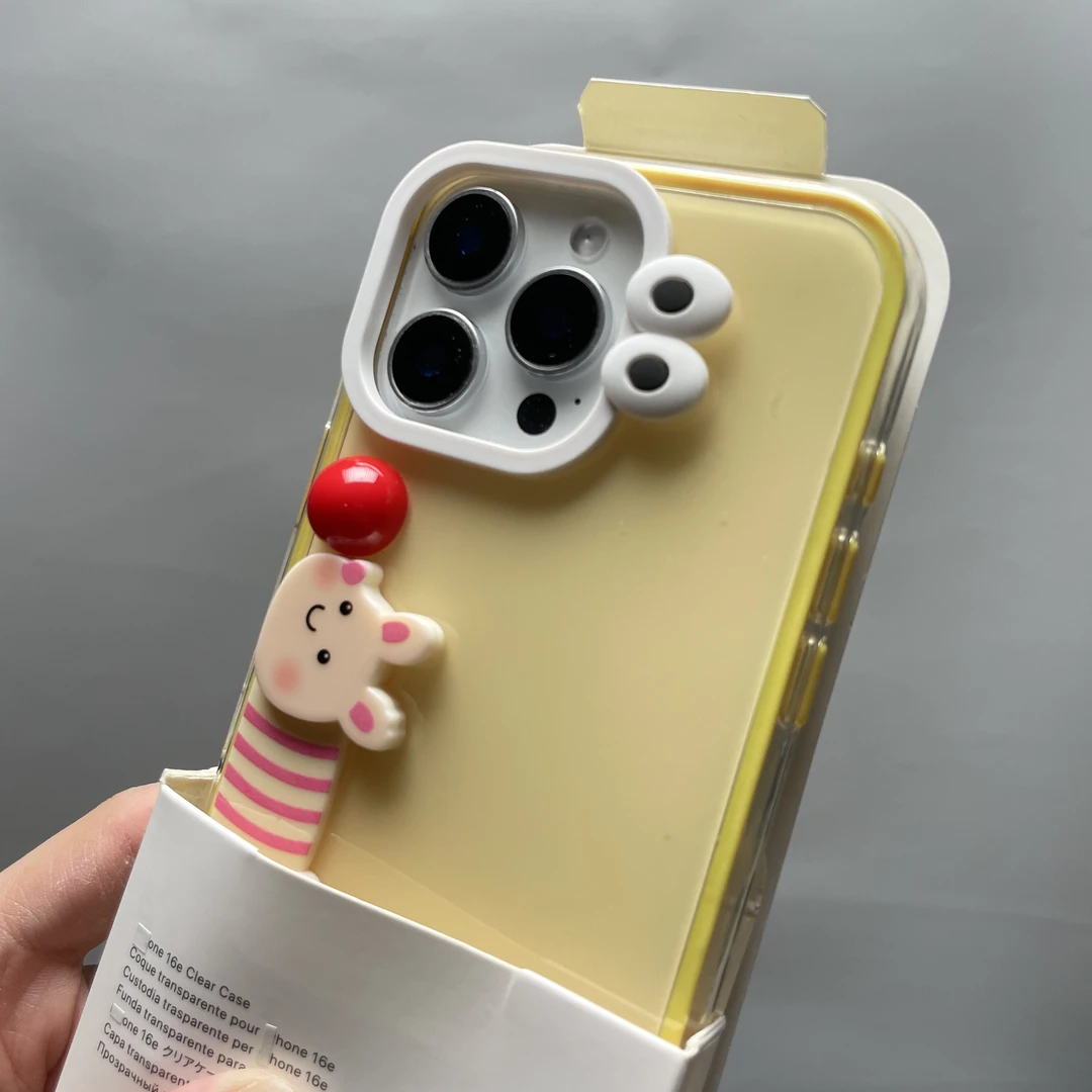 卡通ins多巴胺适用苹果16promax果冻手机壳iPhone15/14/13/12防摔