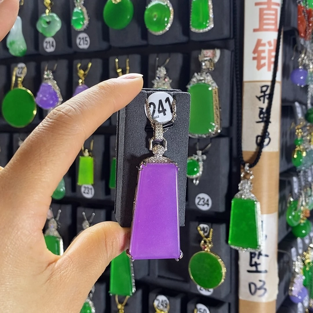 银S925镶嵌翡翠耳饰241