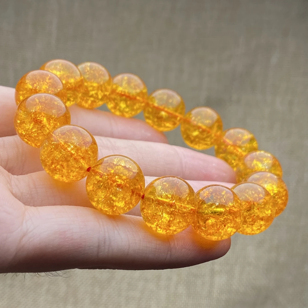 SJ-017号高品黄色14mm手链多样性发一件时尚