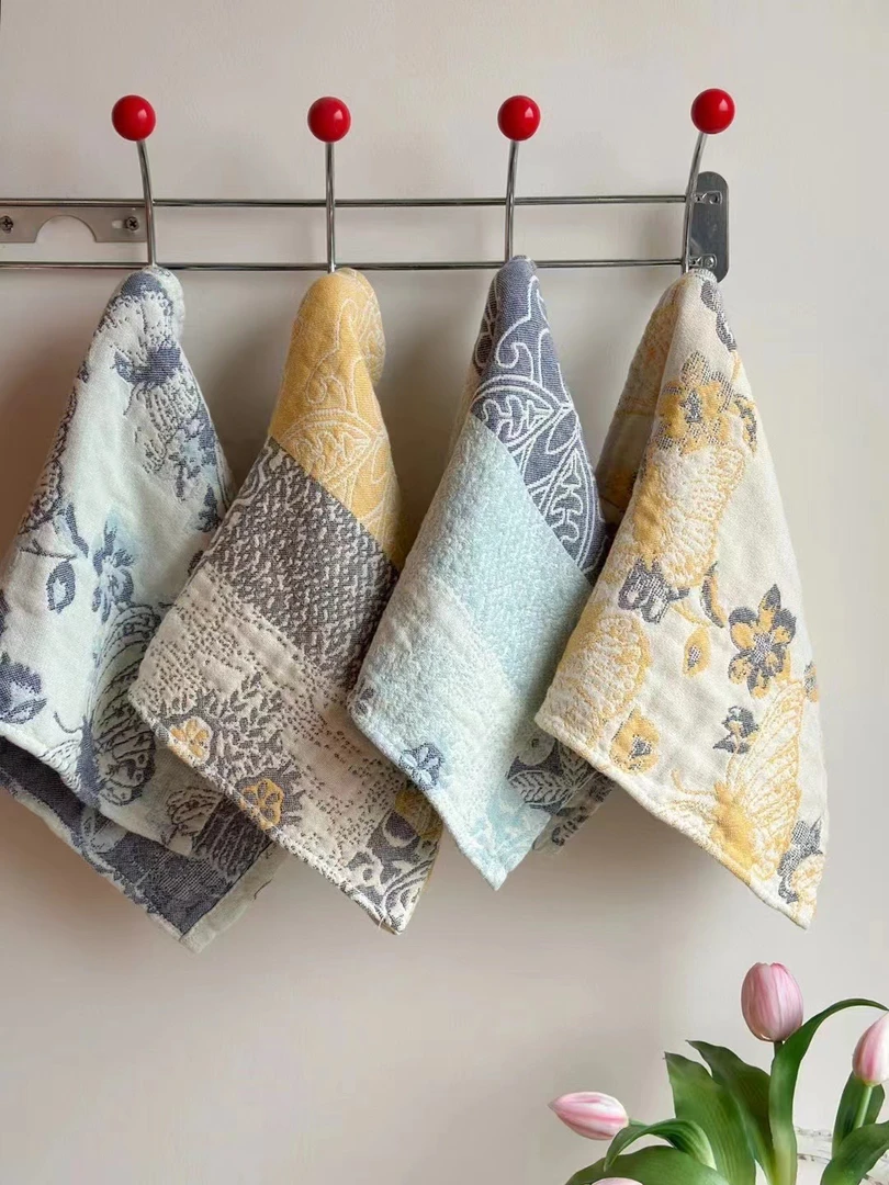 纯棉纱布擦脸毛巾成人童用透气速干柔软吸水家用面巾