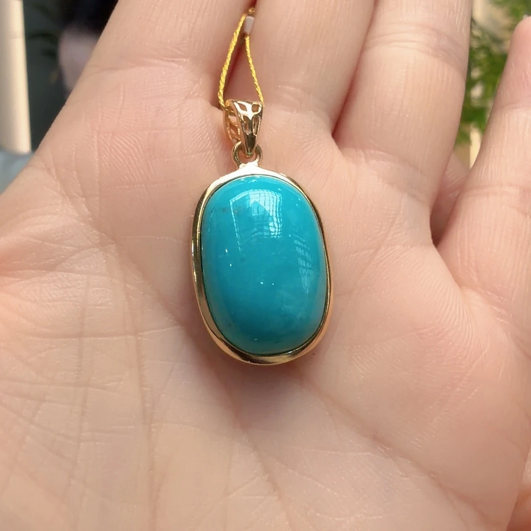 绿松石银S925镶嵌颈饰