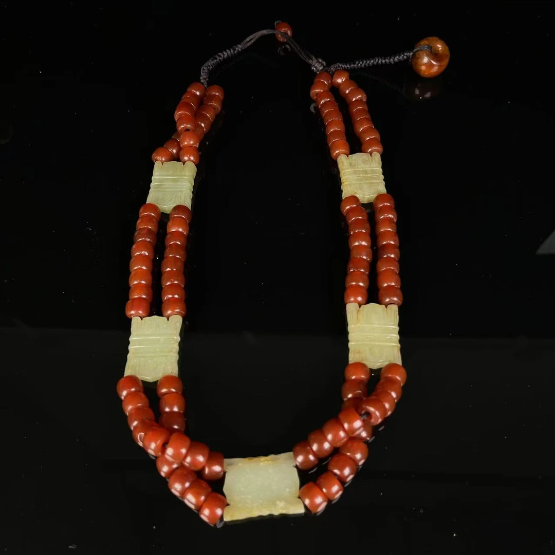 G123173/清代玛瑙多宝珠串