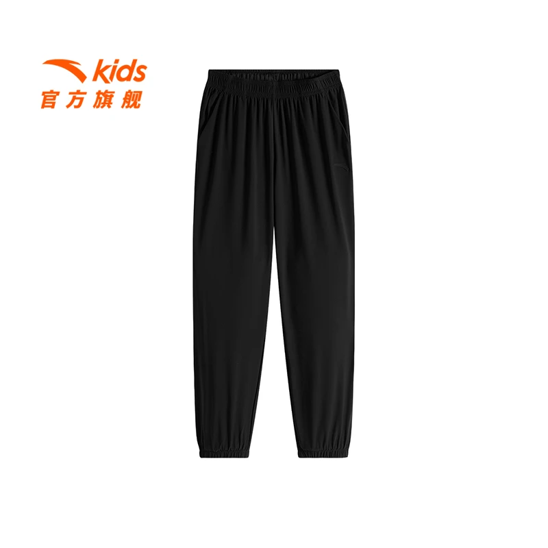 安踏儿童男女大童运动2025夏季新款透气柔软亲肤青少年运动裤子