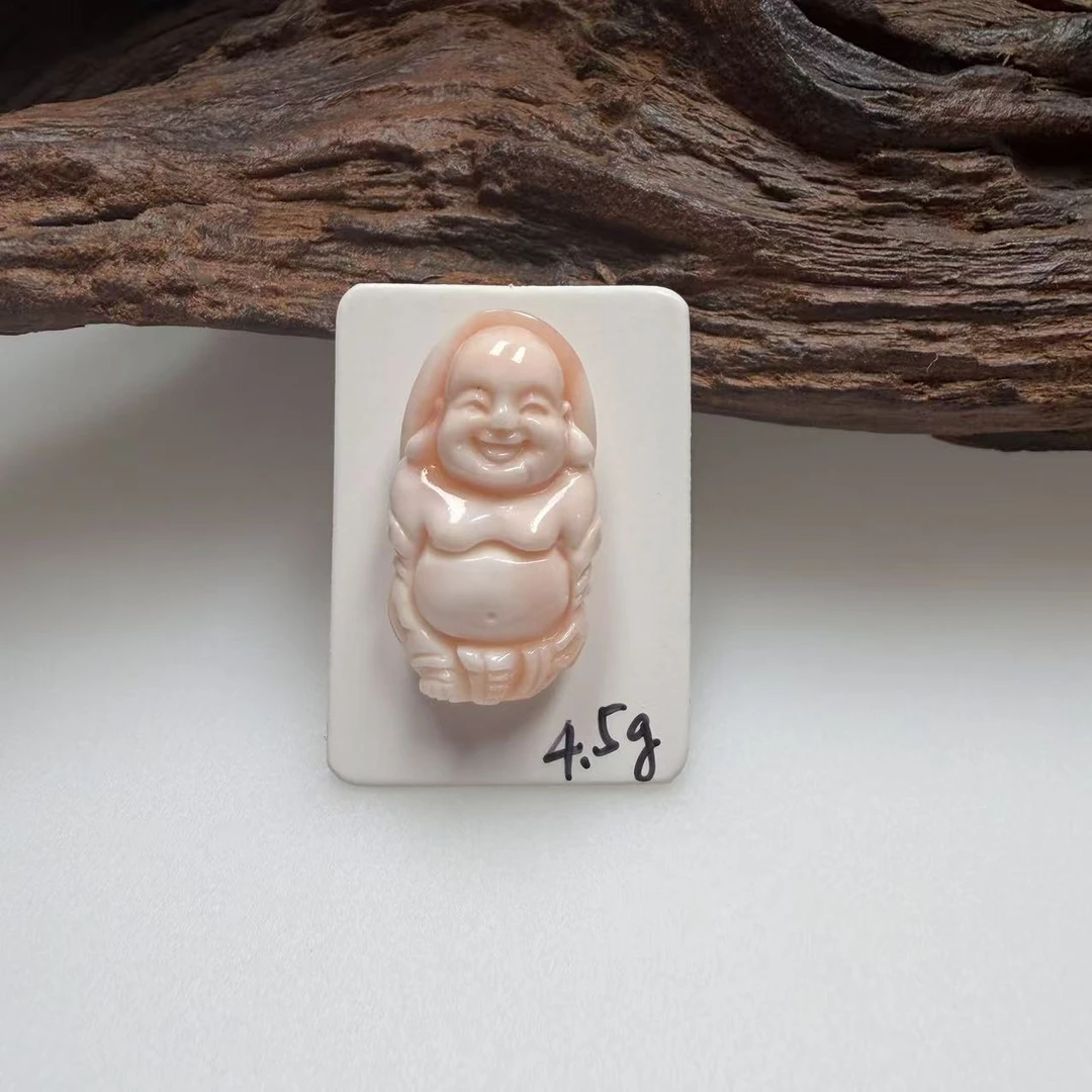 天然momo红珊瑚雕刻件4.5g/25.6*14.1-16065