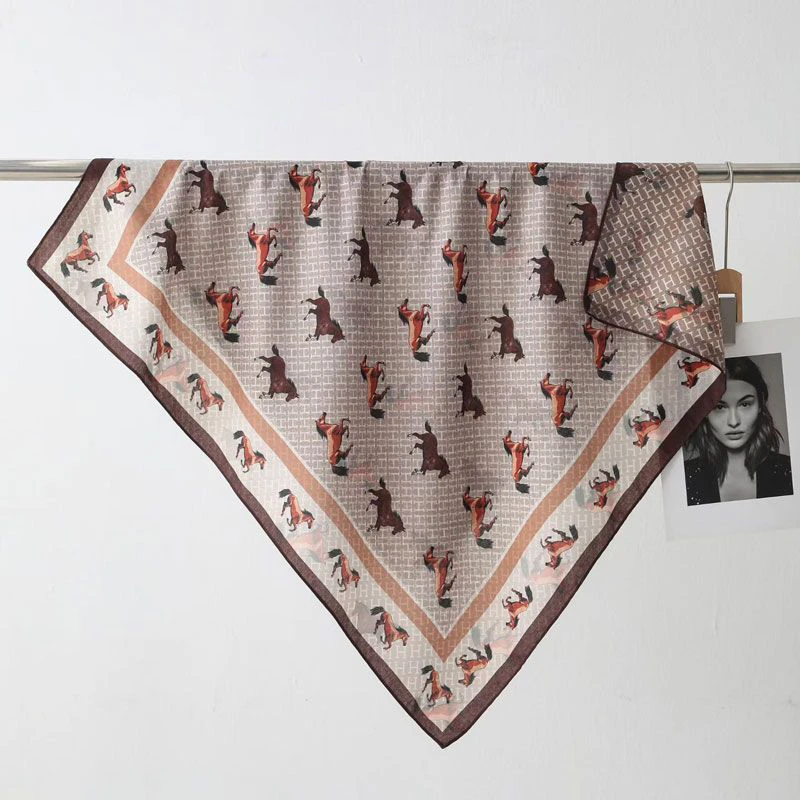 双面异色65*65cm丝绒磨毛围巾女高级保暖方巾丝巾头巾时尚披肩