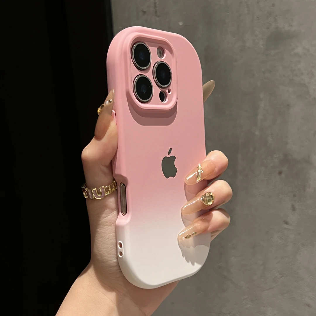 液态硅胶撞色适用苹果16手机壳iPhone15promax全包14小众12女款13