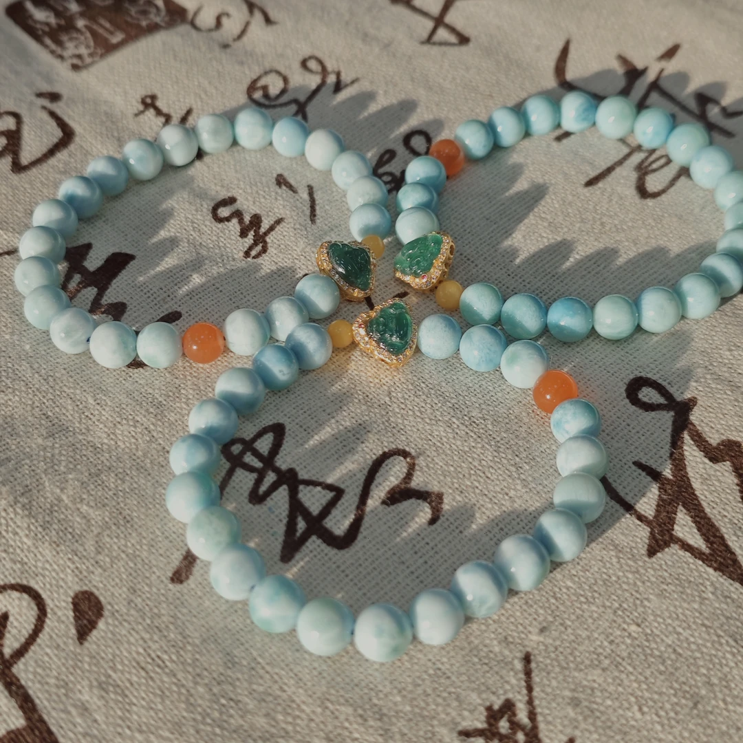 【书记甄选】天然原创海纹石单圈手链 多样性发一件 约7mm JC4739