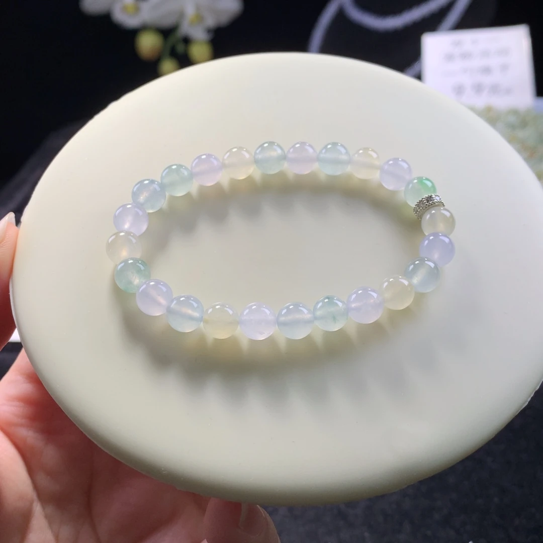 翡翠未镶嵌手串卡6甜甜圈