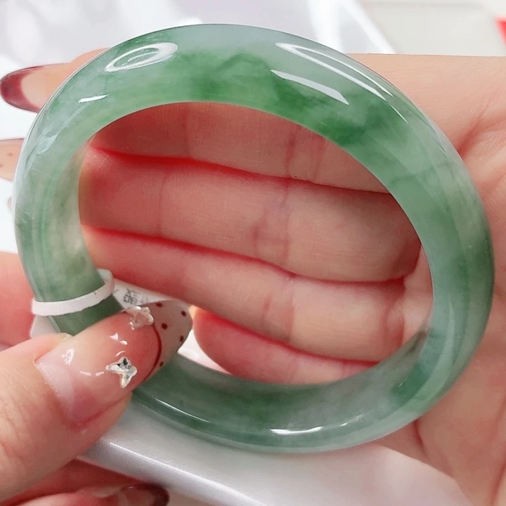 翡翠未镶嵌手镯56.6x438