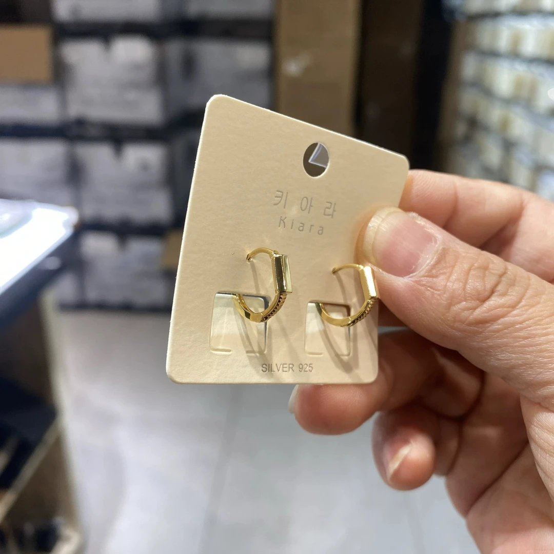 925银耳饰 0412琪娅拉品牌新款s925纯银12.5m m耳扣小耳圈