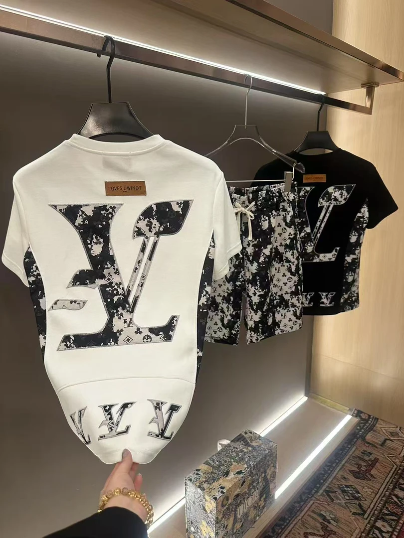 男士夏季新款轻奢休闲百搭修身时尚套装K131