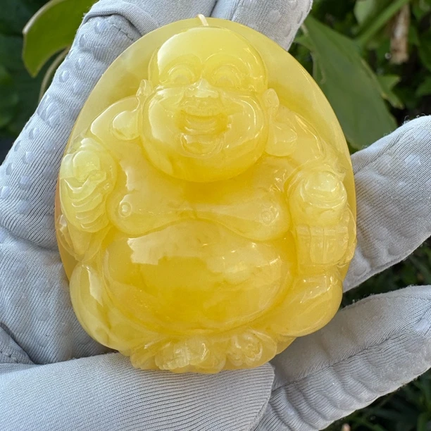 假一赔十，天然琥珀蜜蜡，蜜蜡吊坠，蜜蜡佛公，号178 多样性发