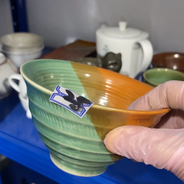 瓷片五厂窑变斗笠盏微失圆