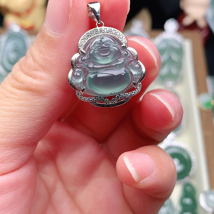 颈饰银S925镶嵌翡翠吊坠