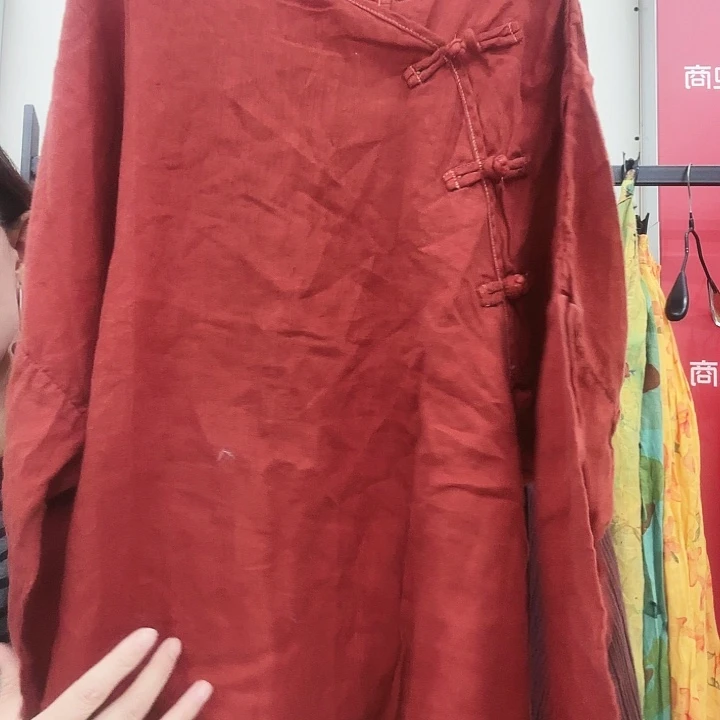 真***好红色上衣瑕疵不退换