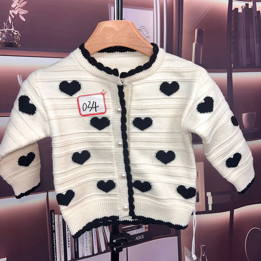女童秋冬季2024新款针织衫儿童韩版百搭保暖开衫毛衣休闲上衣断码
