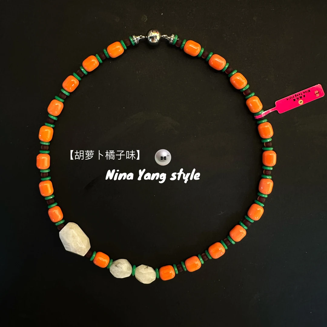 雲涌之丽 钛钢仿水晶项链 【胡萝卜橘子味】DMN0809