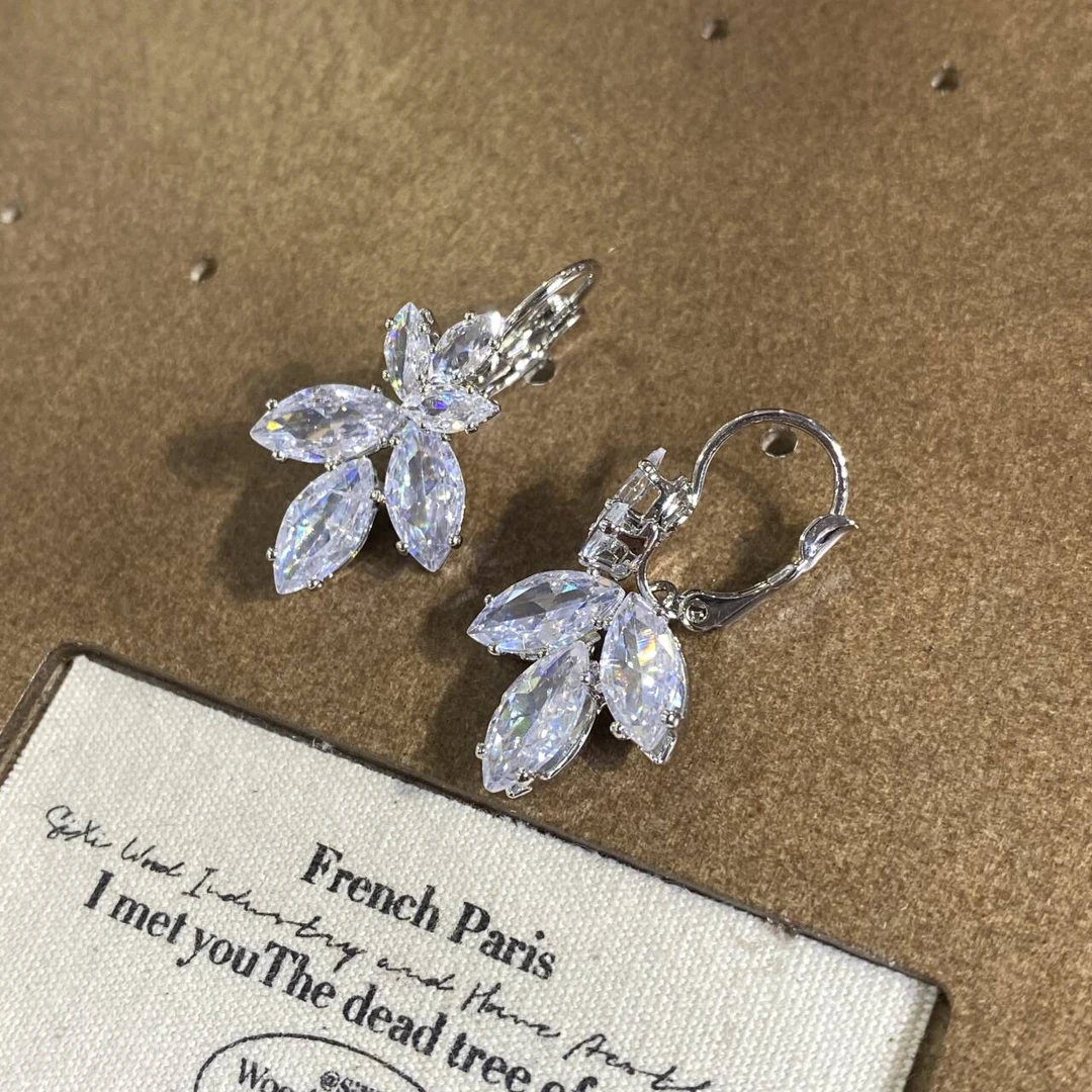 铜合金仿水晶耳饰 时尚简约百搭耳饰 A259