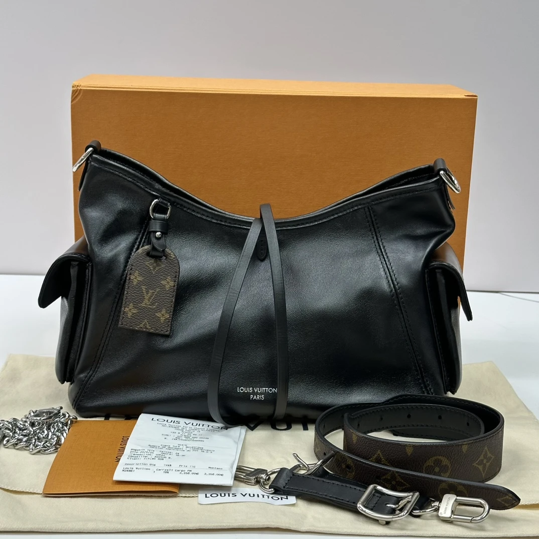 99新 LV 黑武士 carryall小号单肩斜挎包 71882