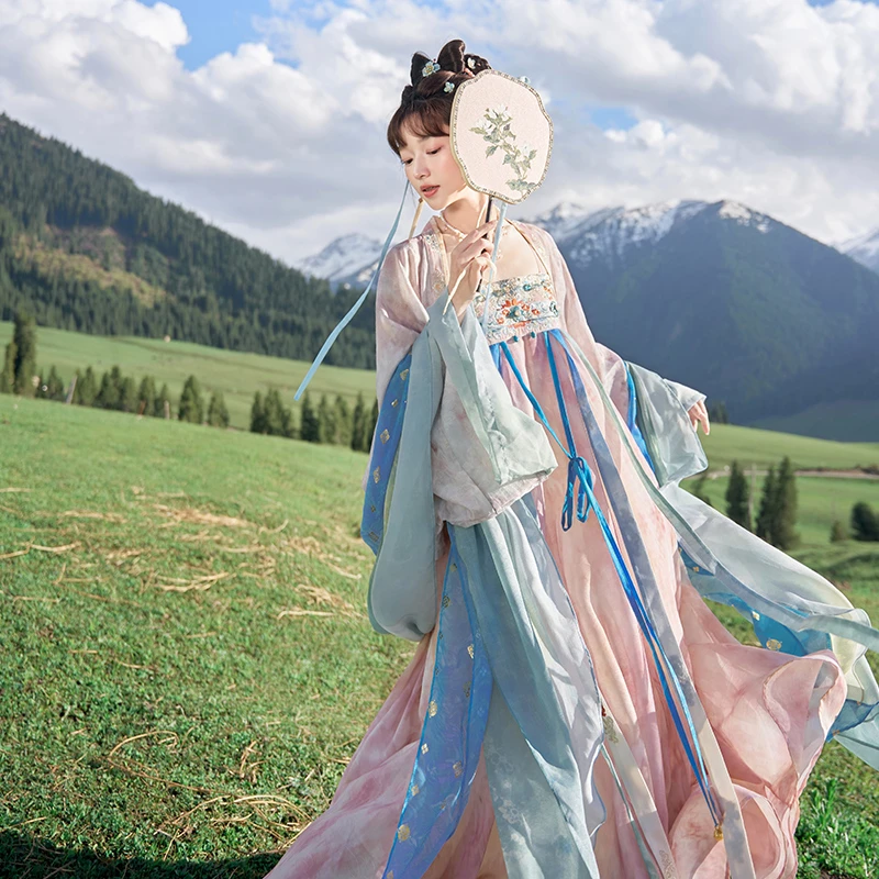 十三余小豆蔻儿[玉门云霓]春夏少女法门寺吊带裙汉服女款成人