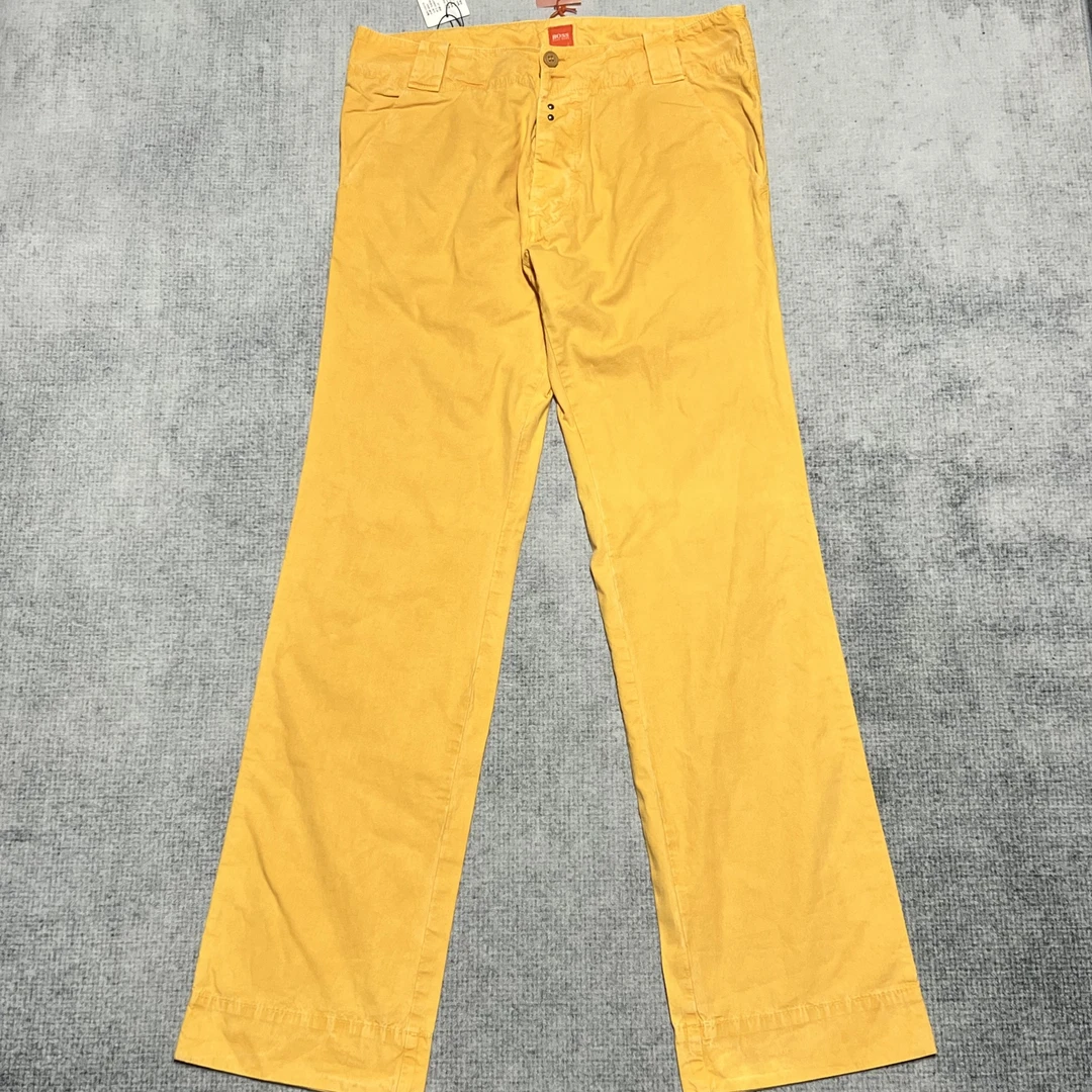 全新未使用 HugoBoss/雨果博斯 复古直筒纯色休闲裤/50码/86腰围