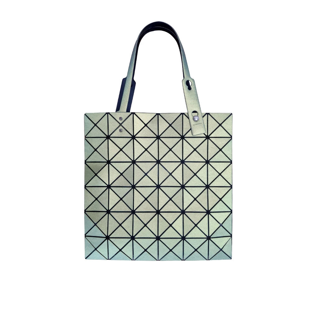 【六格炫光军绿】轻奢时尚大号单肩包经典镭射菱格手提百搭女士