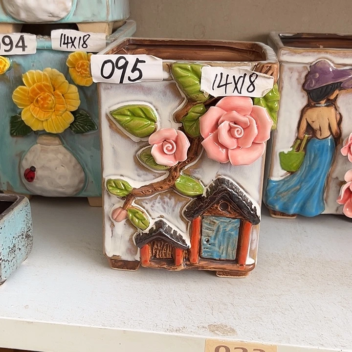 粗陶材质多肉花盆