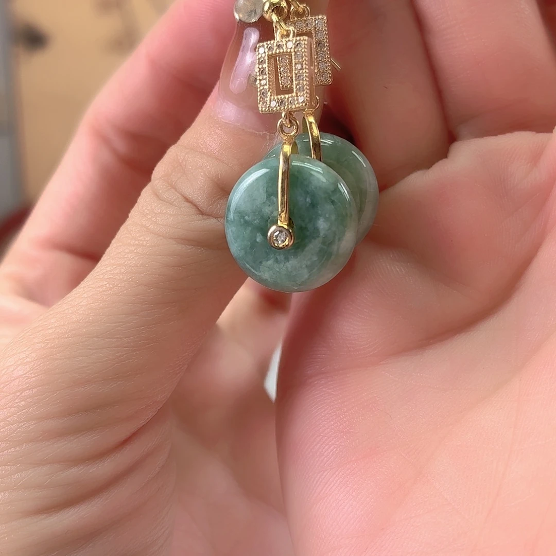 翡翠未镶嵌耳饰翡翠