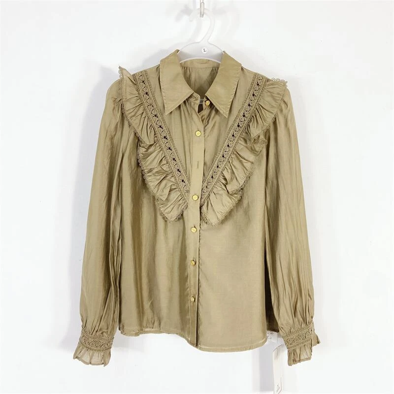 【77衣橱】KA3923精品女装上衣长袖衬衫【红人上新】