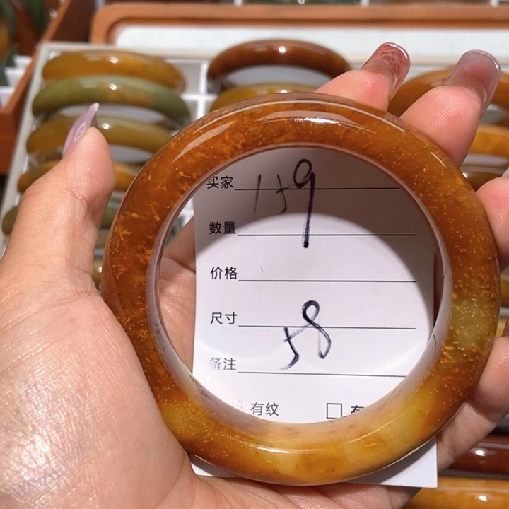 蛇纹石玉未镶嵌手镯C*£