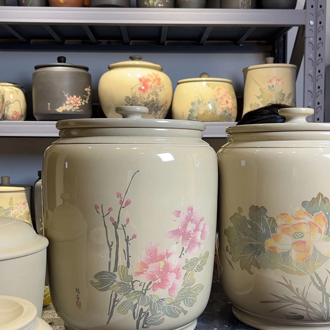 缸译正品白泥亮光彩填九饼缸