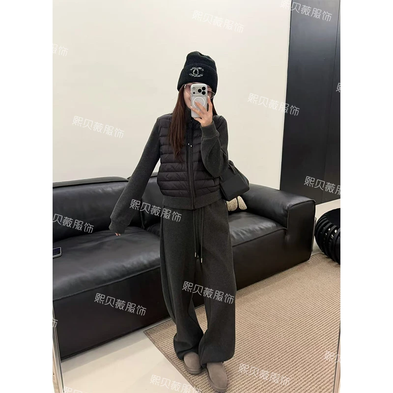 熙贝薇7 新国标90白鸭绒排骨羽绒服两件套套装 G5801