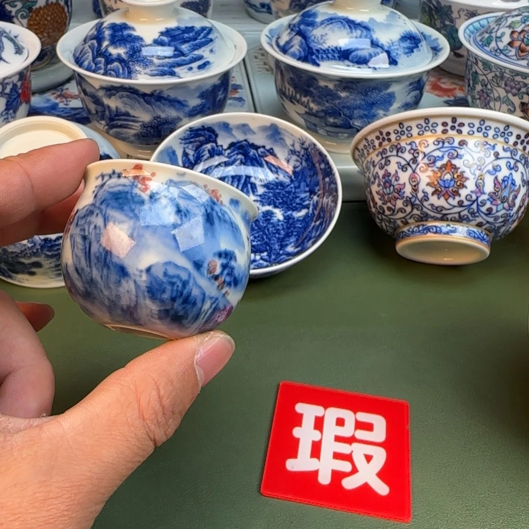 纯手工纯手绘茶具石头215