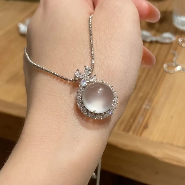 吊坠925银 在逃公主|俄冰黑钢蛋面（大版非小款）卡12圆/吊坠不含链