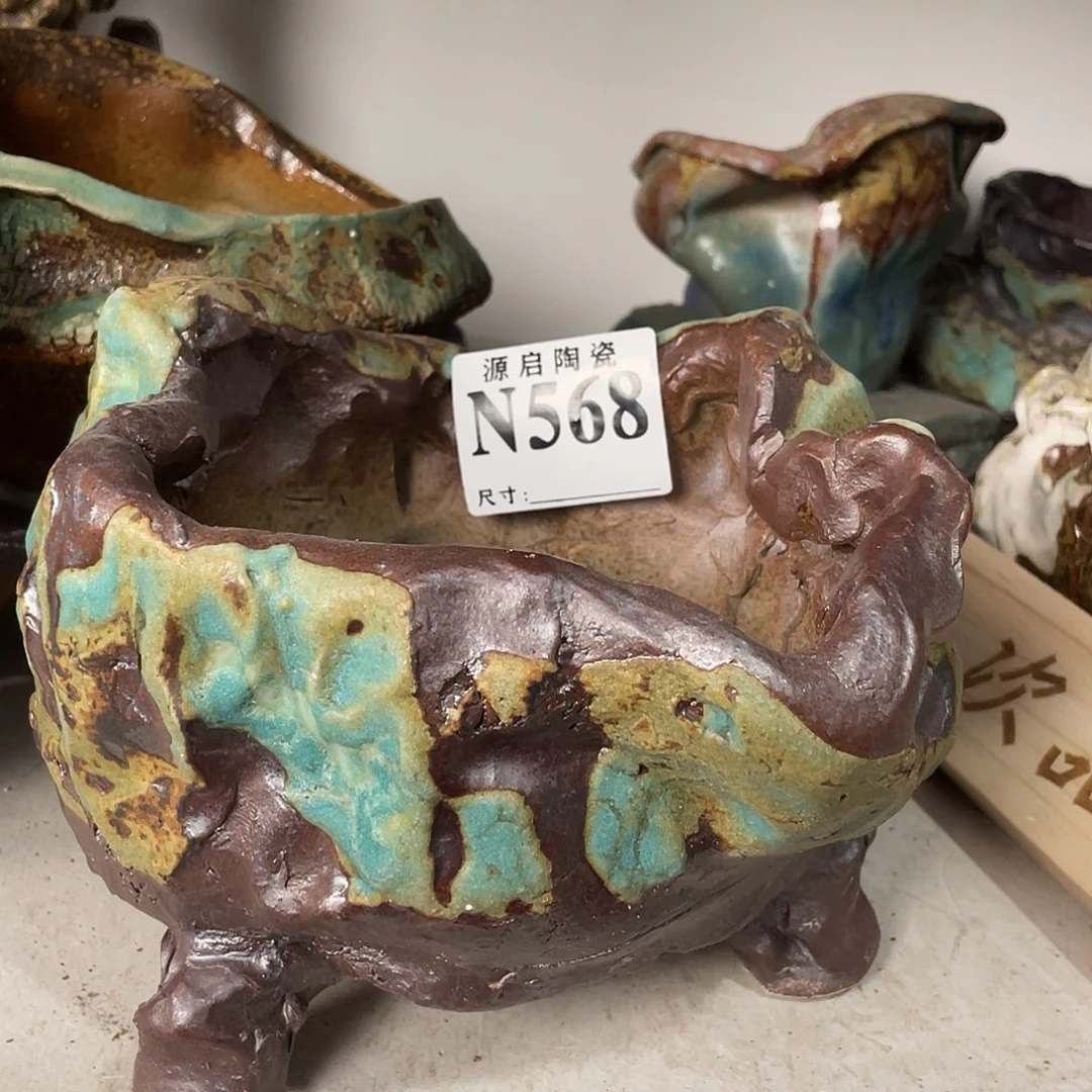 紫砂花盆景德镇陶瓷花盆568