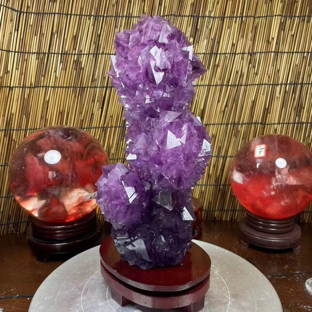 精美粉色紫色摆件，客厅办公摆放，一物一拍