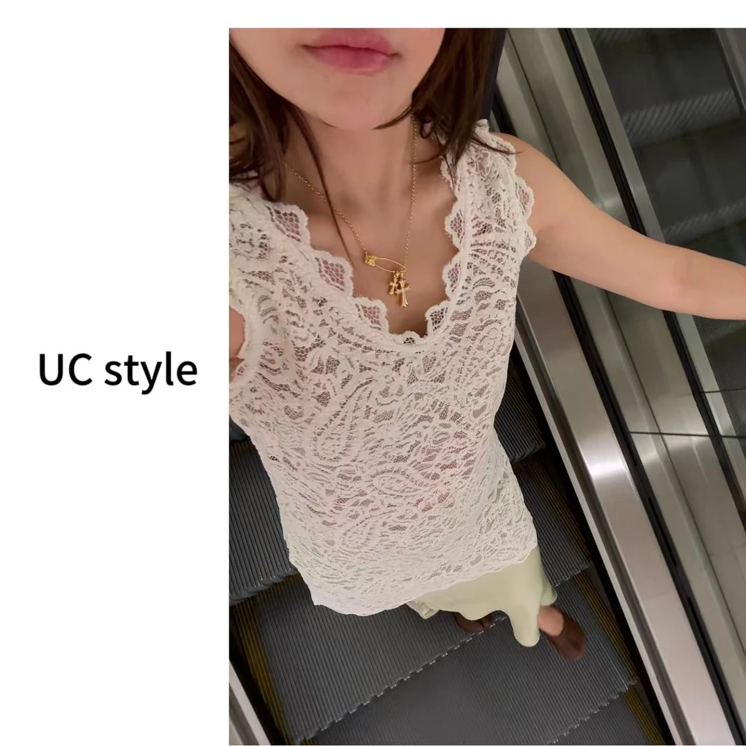 【UC STYLE】A8125“腰果花”优雅柔美修身V领连衣裙主播穿S码